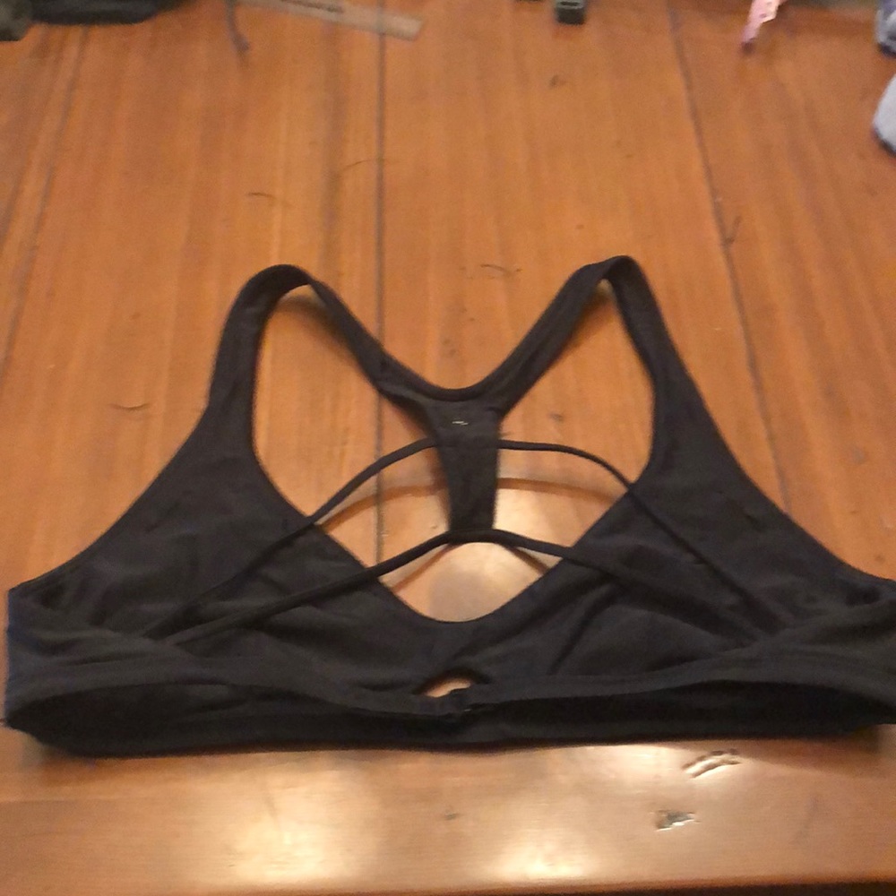 Lululemon black bikini top sz 6 adjustable top
